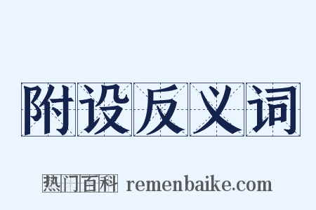 附设反义词是什么意思的图片